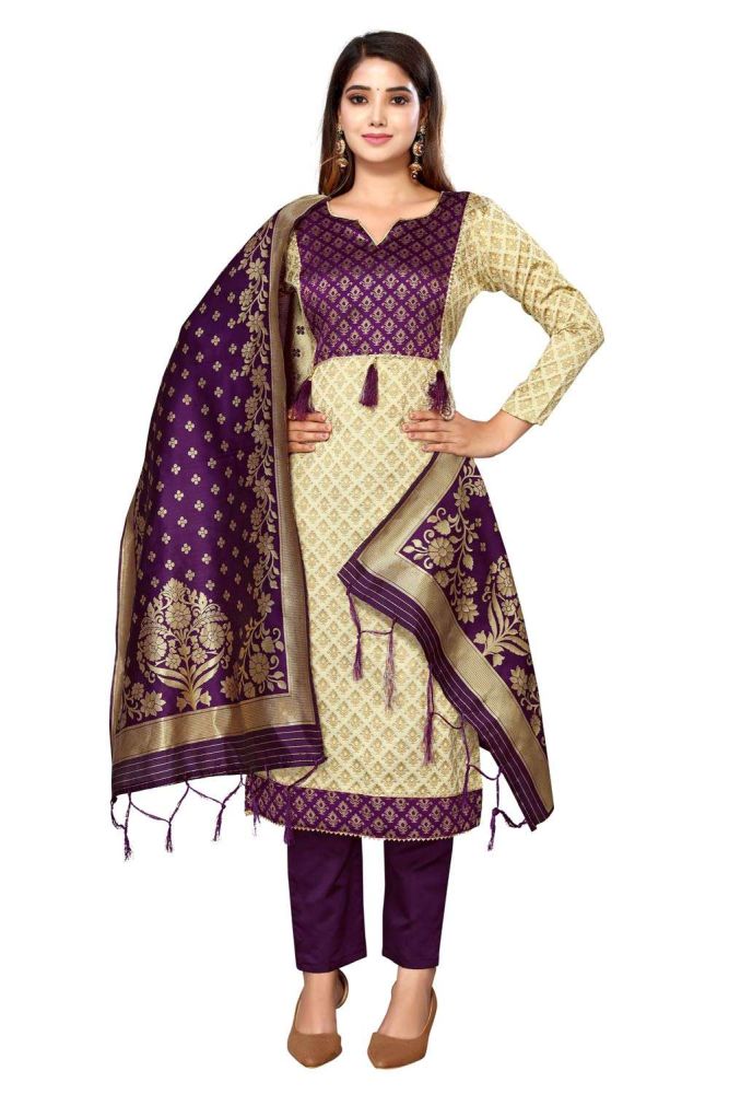 Banarasi silk salwar kameez online top