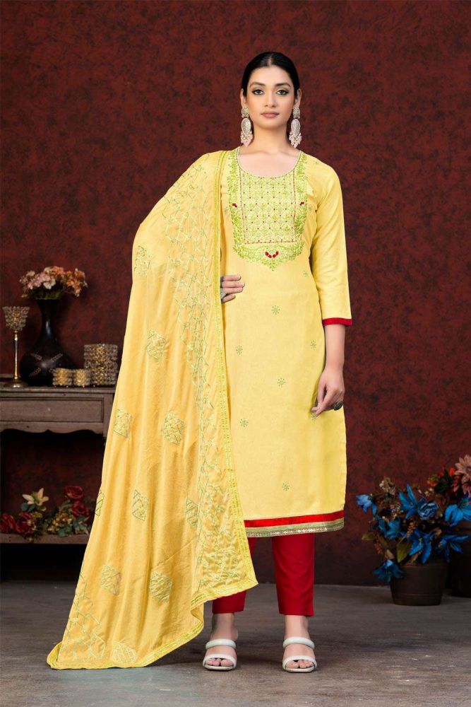 Yellow salwar kameez latest designs outlet