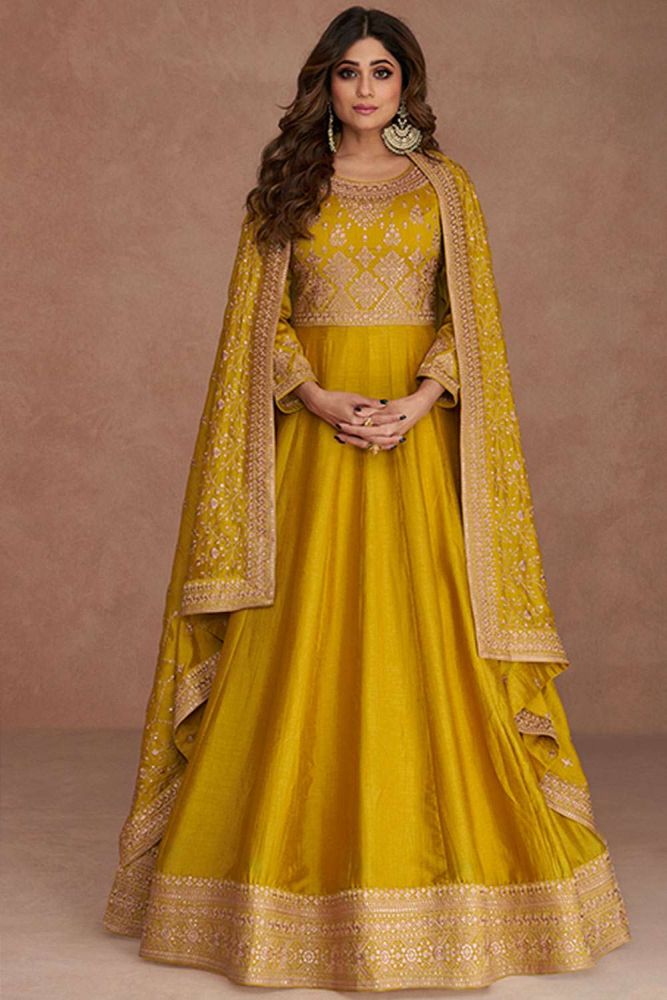 Yellow silk gown new arrivals
