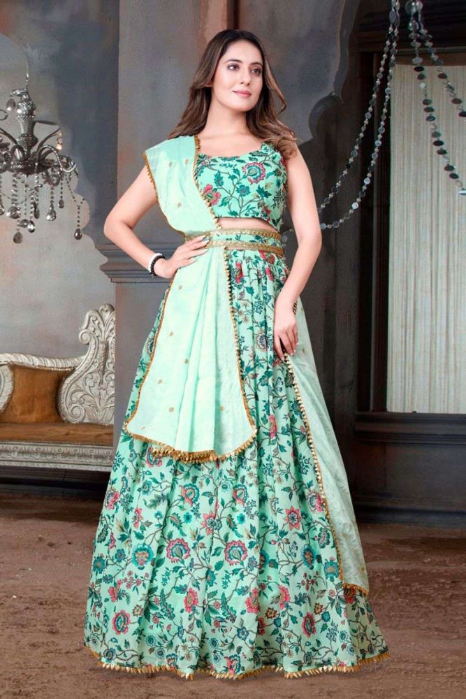 Aqua Lehenga Choli Online Designer Net Lehenga Choli with Aqua Dupatta UK LC7480