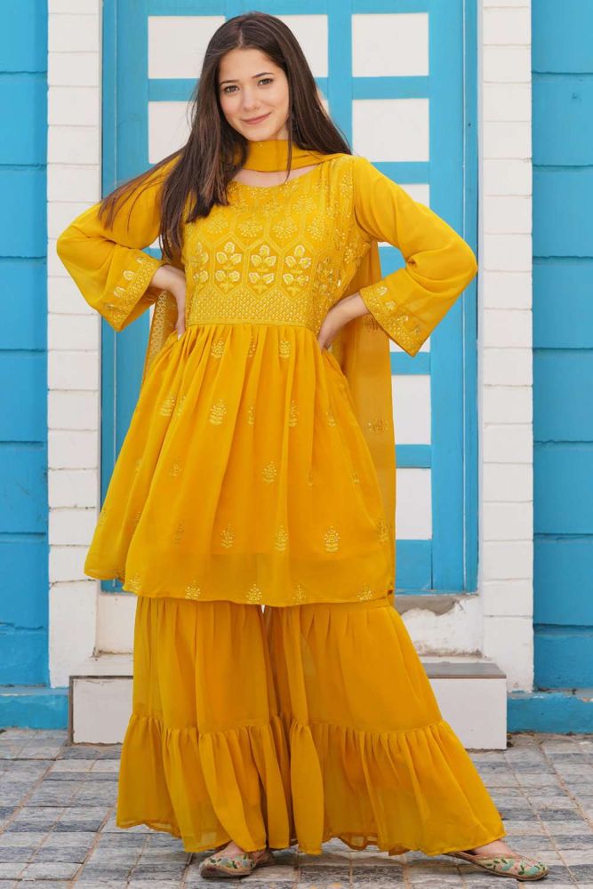 Yellow sharara online top