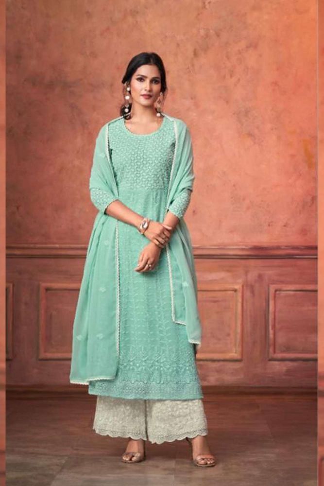 Chikankari palazzo suits online hotsell