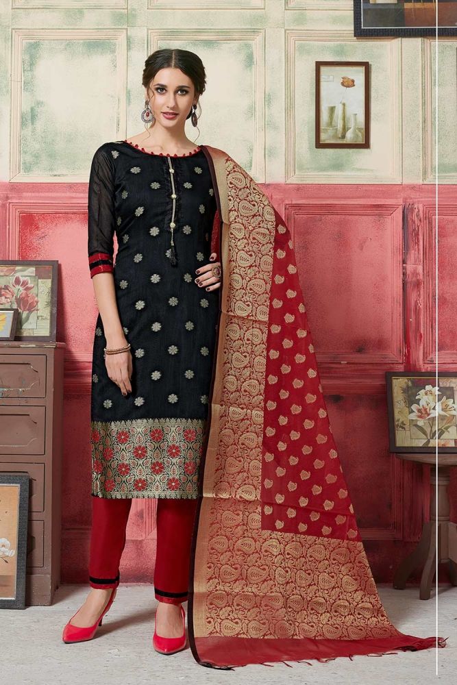 Black and red salwar kameez hotsell