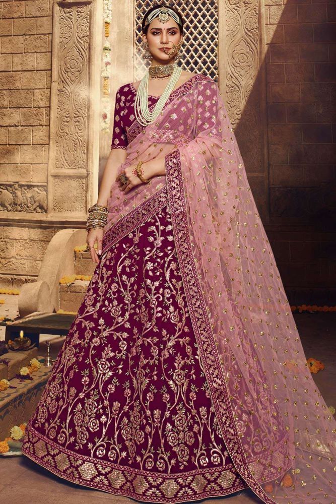 Magenta lehenga choli shop