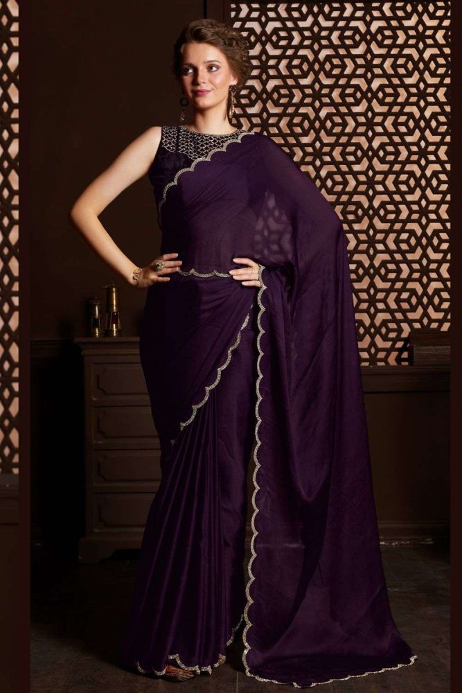 Velvet saree for wedding outlet
