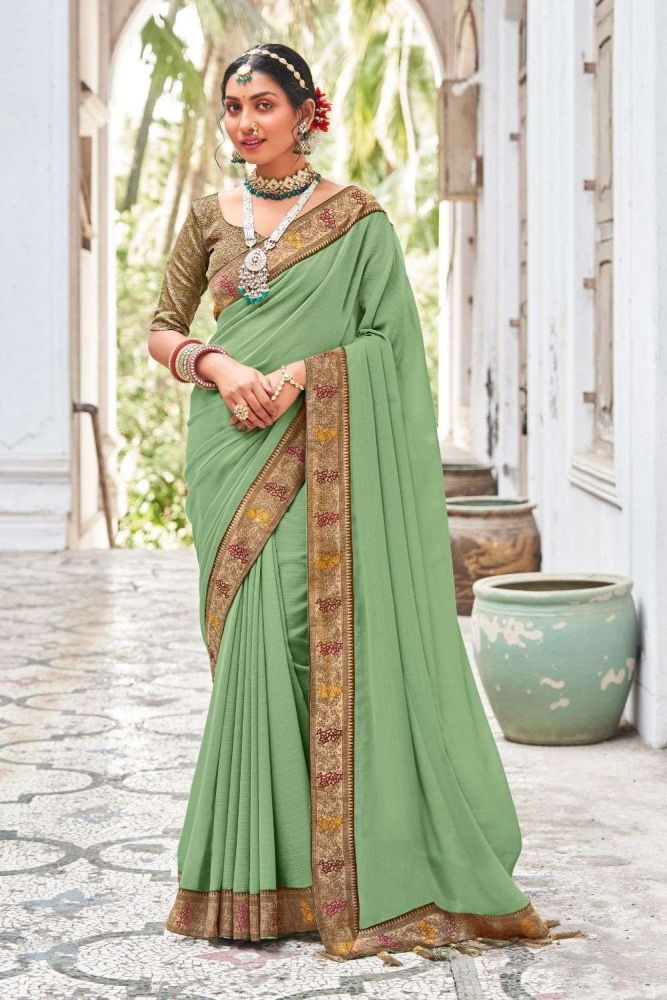 Plain silk saree with designer blouse online 2025