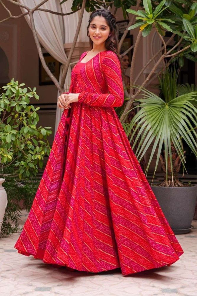 Cherry pink Palazzo suit Online Designer Georgette Palazzo suit with Dupatta UK PZ3710