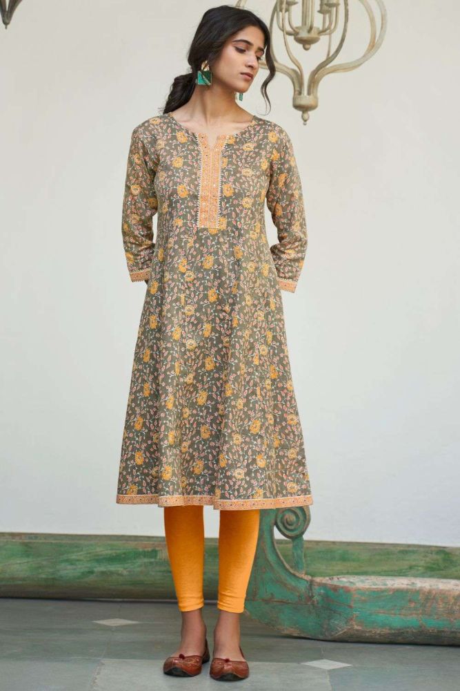 Printed frock kurti shop