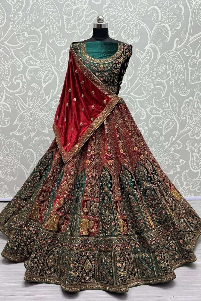 Velvet chaniya choli designs online