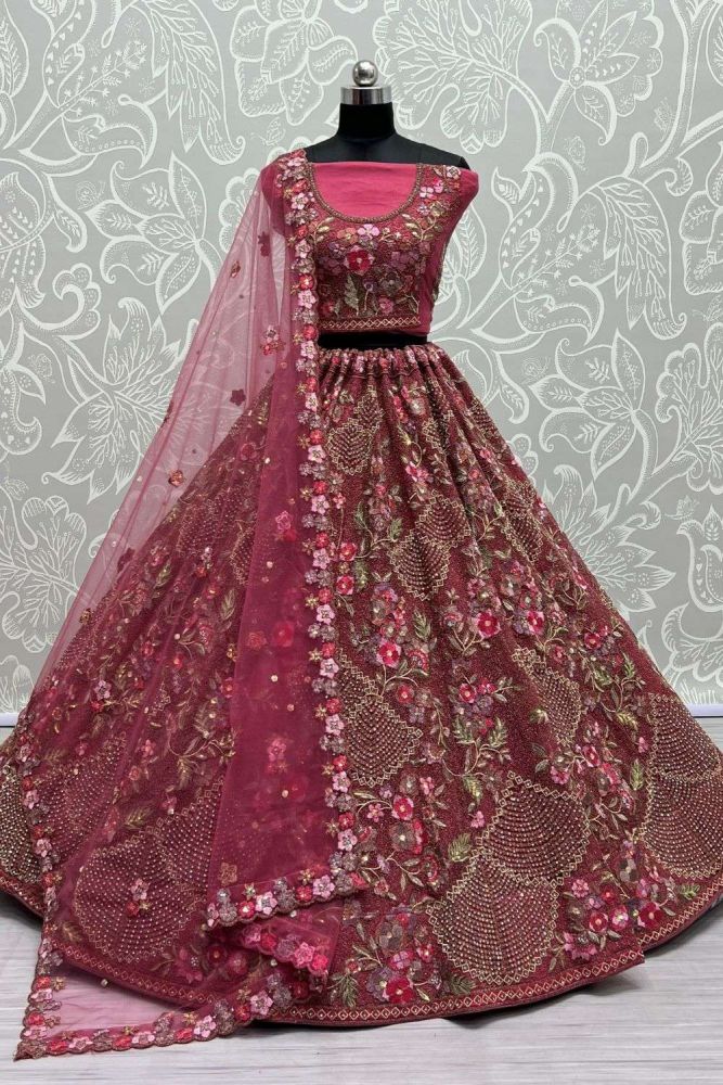 Bridal net lehenga choli online