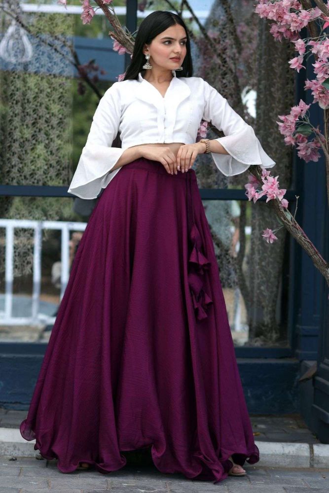 Plain lehenga choli discount
