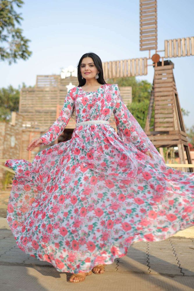 Printed gown dress 2025