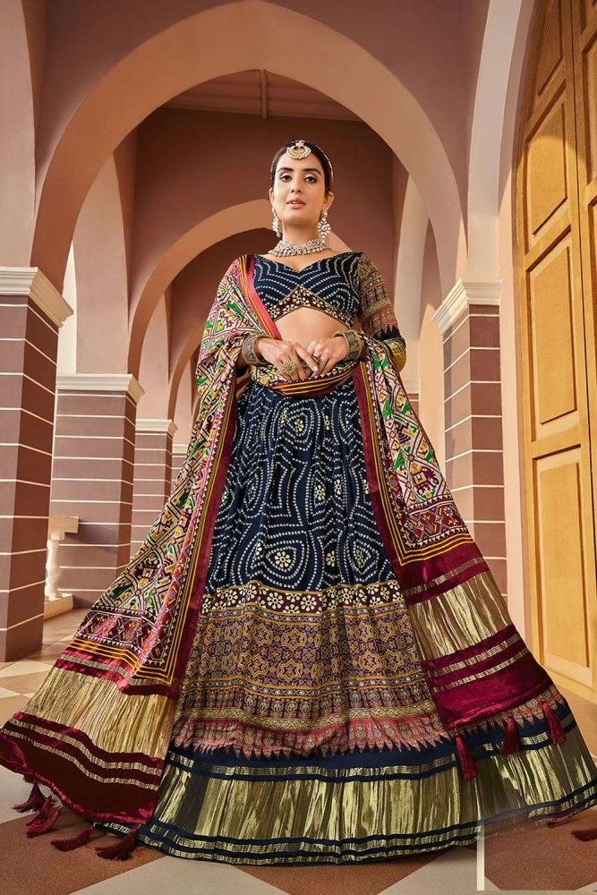 Multicolor lehenga online deals