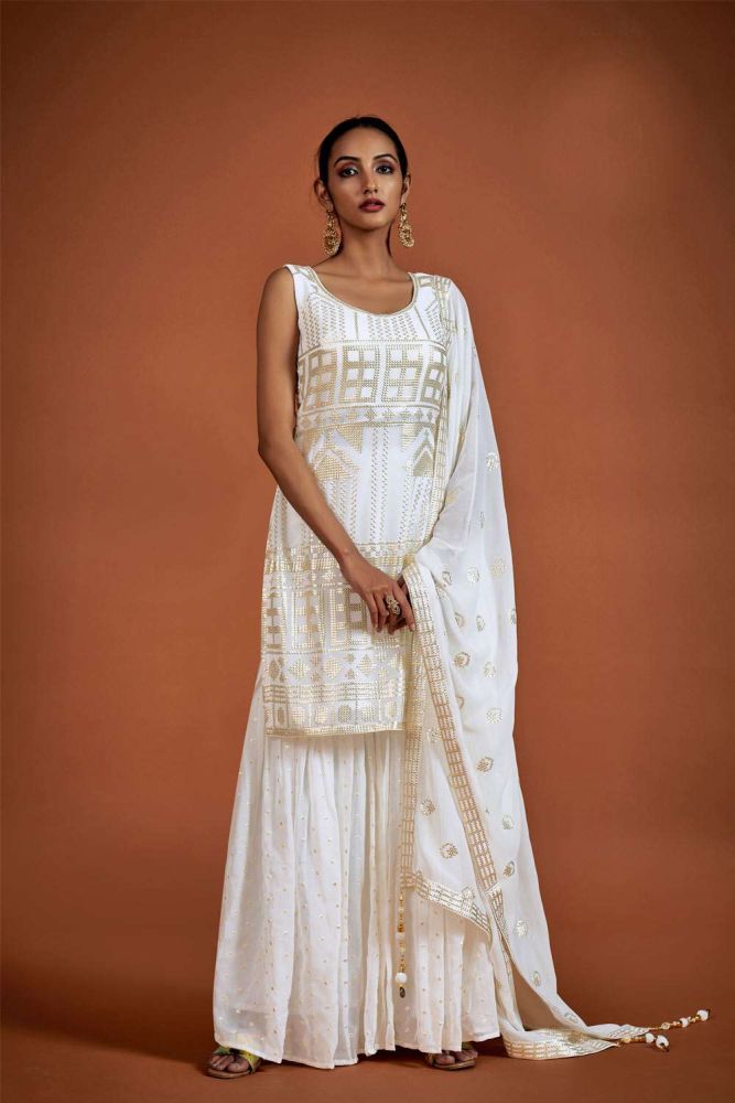 White sharara suit online cheap