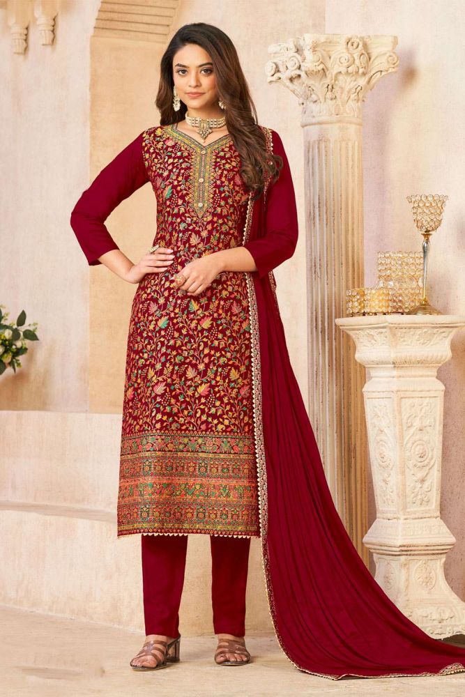 Red suit salwar online