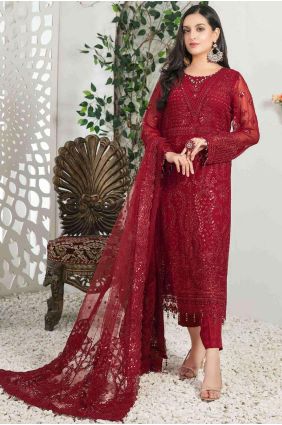 Buy Stunning Red Eid Dresses for Women Shopkund UK